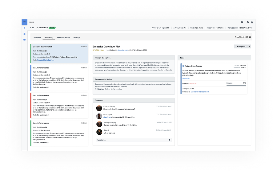 Digital Twin — Insights page