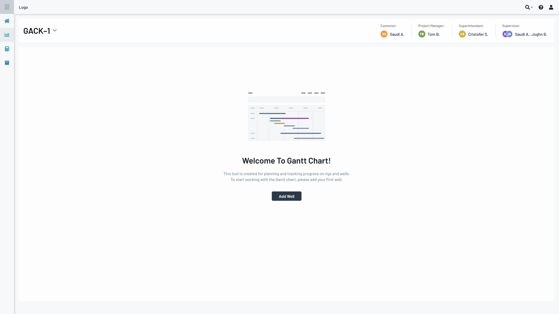 Gantt chart empty state